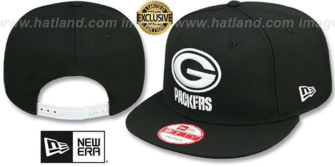 Packers 'TEAM-BASIC SNAPBACK' Black-White Hat by New Era