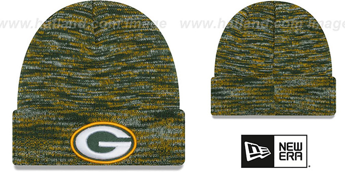 Packers 'TEAM-CRAZE' Green-Gold Knit Beanie Hat by New Era