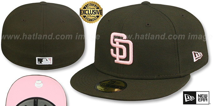 Padres 1985 'COOPERSTOWN PINK LOGO BOTTOM' Fitted Hat by New Era