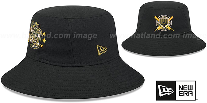 Padres 2024 ARMED FORCES 'STARS N STRIPES BUCKET Hat by New Era