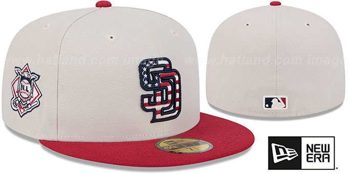 Padres 2024 'JULY 4TH STARS N STRIPES' Fitted Hat by New Era