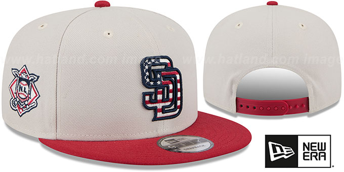 Padres 2024 'JULY 4TH STARS N STRIPES SNAPBACK' Hat by New Era