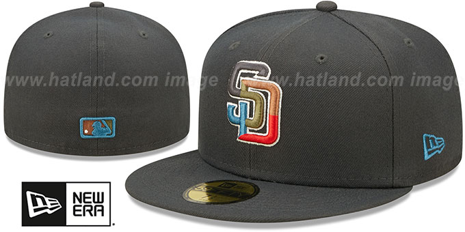 Padres 'COLOR PACK MULTI' Charcoal Fitted Hat by New Era