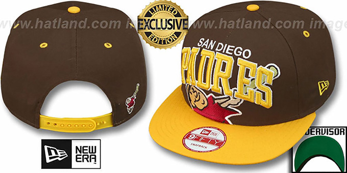 Padres 'COOP SUPER-LOGO ARCH SNAPBACK' Brown-Gold Hat by New Era