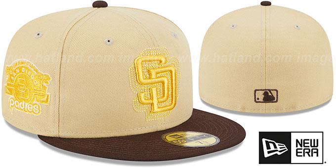 Padres 'ILLUSION SIDE-PATCH' Gold-Brown Fitted Hat by New Era