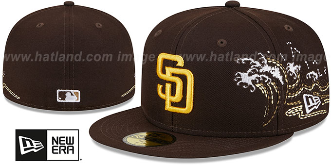 Padres 'TONAL WAVE' Brown Fitted Hat by New Era