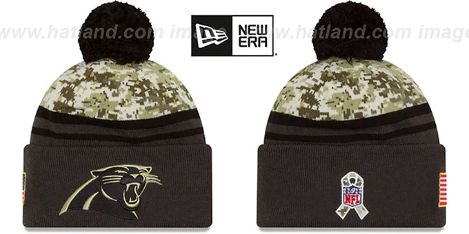 Panthers '2016 SALUTE-TO-SERVICE' Knit Beanie Hat by New Era