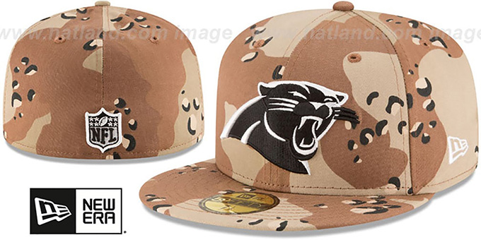 Panthers 'NFL TEAM-BASIC' Desert Storm Camo Fitted Hat by New Era