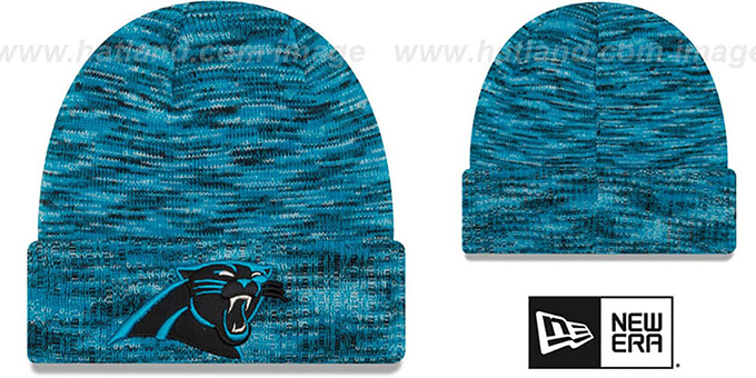 Panthers 'TEAM-CRAZE' Blue-Black Knit Beanie Hat by New Era