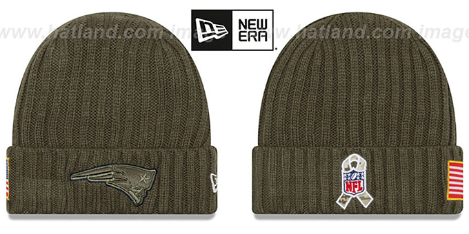 Patriots '2017 SALUTE-TO-SERVICE' Knit Beanie Hat by New Era