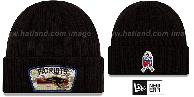 Patriots '2021 SALUTE-TO-SERVICE' Knit Beanie Hat by New Era