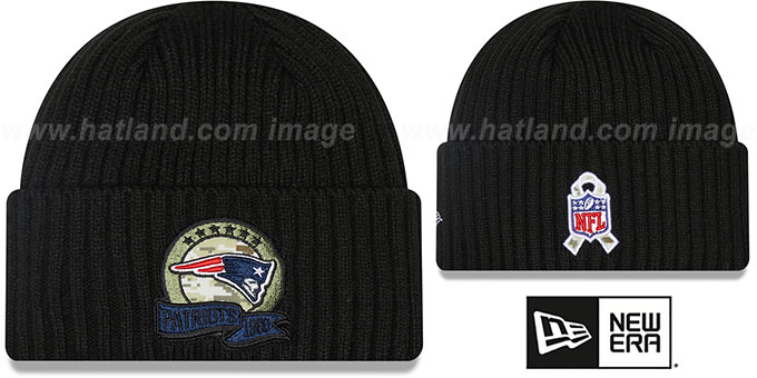 Patriots '2022 SALUTE-TO-SERVICE' Knit Beanie Hat by New Era