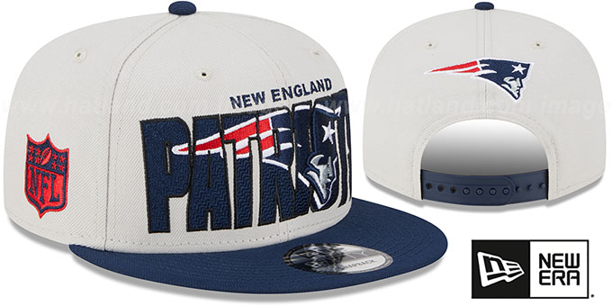 Patriots 2023 'NFL DRAFT SNAPBACK' Stone-Navy Hat by New Era