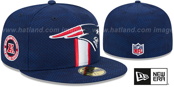 Patriots '2024 NFL SIDELINE' Navy Fitted Hat by New Era