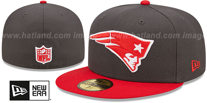 Patriots '2T COLOR PACK' Charcoal-Red Fitted Hat by New Era