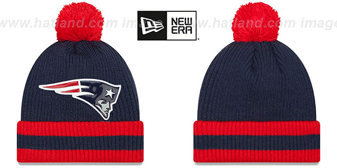 Patriots 'CHILLER FILLER BEANIE' Navy-Red by New Era