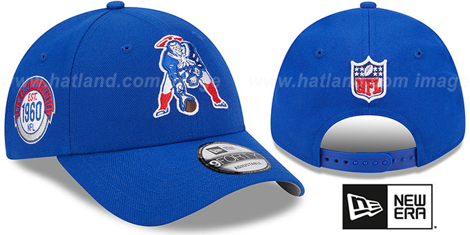 Patriots 'HISTORIC SIDELINE SNAPBACK' Royal Hat by New Era