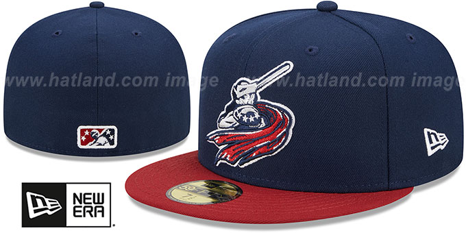 Patriots 'MILB MARVEL DEFENDERS' Navy-Burgundy Fitted Hat by New Era