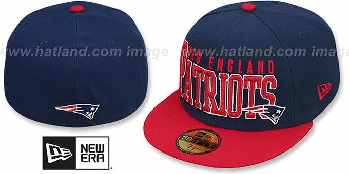 Patriots 'NFL 2T CHOP-BLOCK' Navy-Red Fitted Hat by New Era