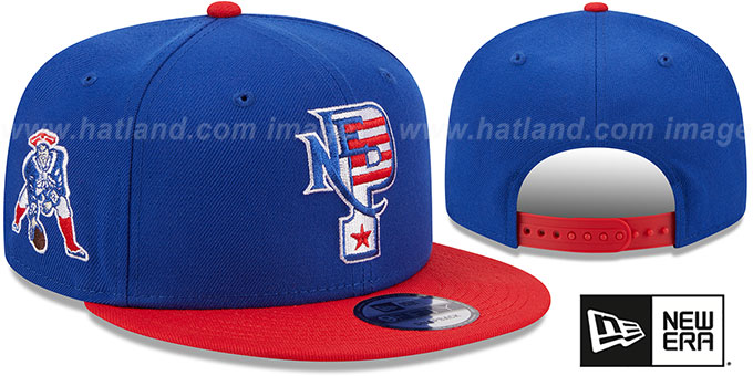 Patriots 'NFL LIGATURE SNAPBACK' Royal-Red Hat by New Era