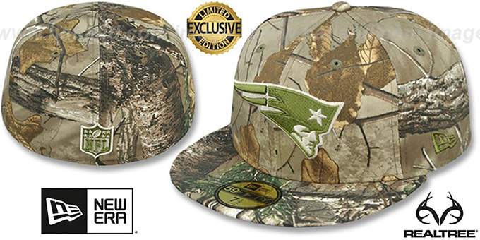 Patriots 'NFL TEAM-BASIC' Realtree Camo Fitted Hat by New Era