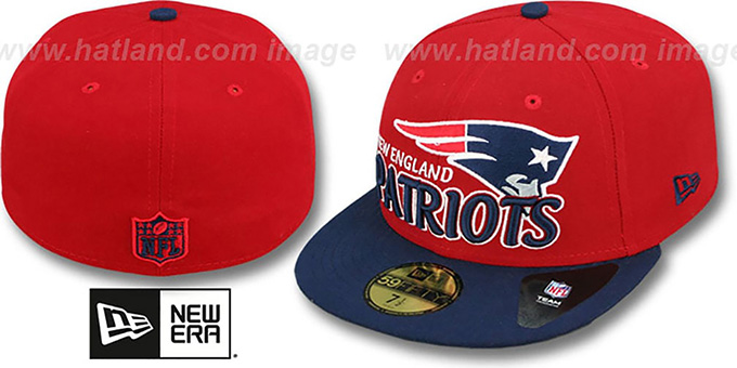 Patriots 'NFL-TIGHT' Red-Navy Fitted Hat by New Era