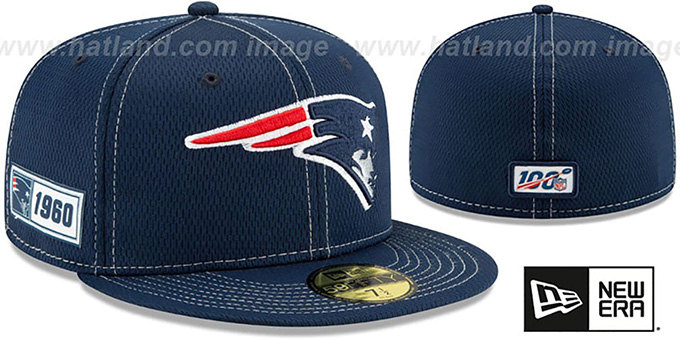 Patriots 'ONFIELD SIDELINE ROAD' Navy Fitted Hat by New Era