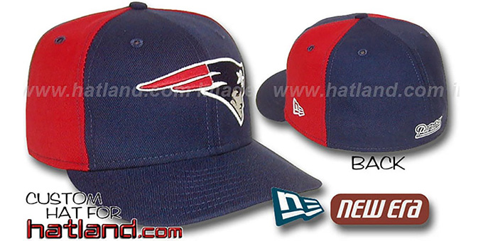 Patriots 'PINWHEEL-2' Navy-Red Fitted Hat