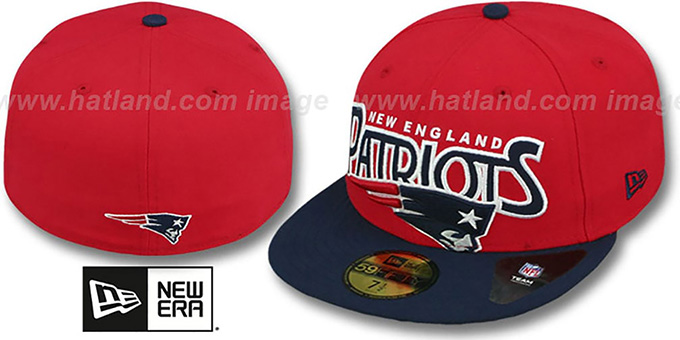 Patriots 'PROFILIN' Red-Navy Fitted Hat by New Era