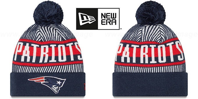 Patriots 'STRIPED' Knit Beanie Hat by New Era