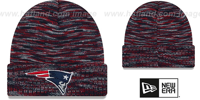 Patriots 'TEAM-CRAZE' Navy-Red Knit Beanie Hat by New Era