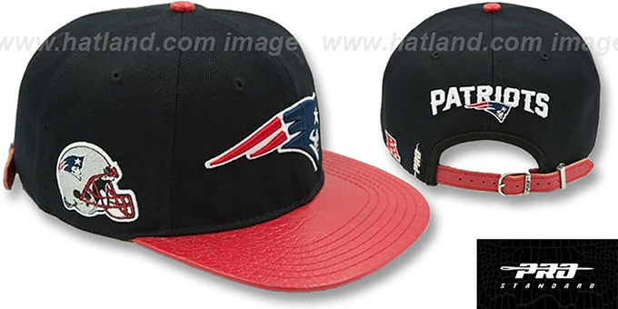 Patriots 'TEAM LOGO SUPER BOWL LII STRAPBACK' Black-Red Hat by Pro Standard