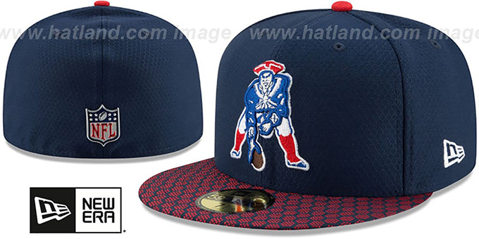 Patriots 'THROWBACK HONEYCOMB STADIUM' Navy Fitted Hat by New Era