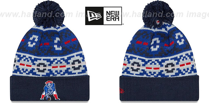 Patriots THROWBACK 'RETRO CHILL' Knit Beanie Hat by New Era