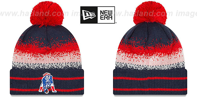 Patriots 'THROWBACK SPEC-BLEND' Knit Beanie Hat by New Era