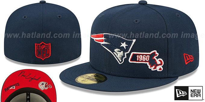 Patriots 'TRIPLE THREAT IDENTITY' Navy Fitted Hat by New Era