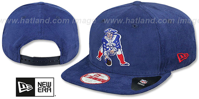 Patriots 'VINTAGE CORD SNAPBACK' Navy Hat by New Era