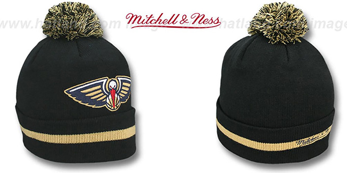 Pelicans 'XL-LOGO BEANIE' Black by Mitchell and Ness