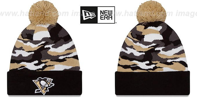 Penguins 'CAMO CAPTIVATE' Knit Beanie Hat by New Era