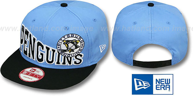 Penguins 'STOKED SNAPBACK' Sky-Black Hat by New Era