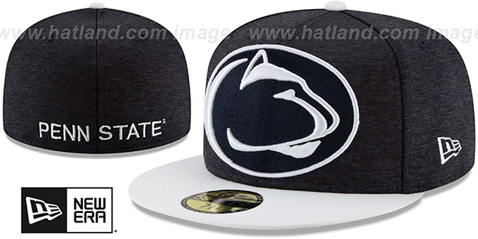 Penn State 'HEATHER-HUGE 2' Navy-White Fitted Hat by New Era