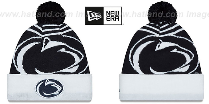 Penn State 'LOGO WHIZ' Navy-White Knit Beanie Hat by New Era