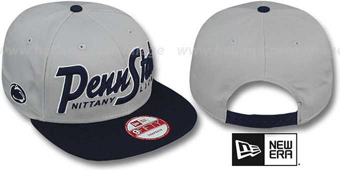 Penn State 'SNAP-IT-BACK SNAPBACK' Grey-Navy Hat by New Era