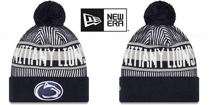 Penn State 'STRIPED' Knit Beanie Hat by New Era