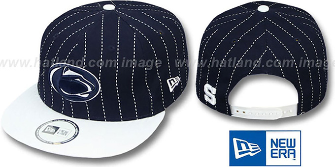 Penn State 'TEAM-BASIC PINSTRIPE SNAPBACK' Navy-White Hat by New Era