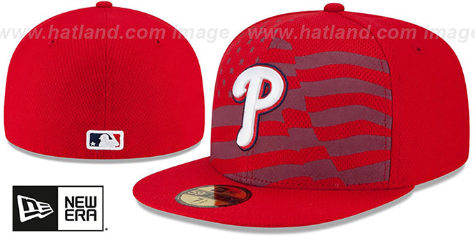 Phillies '2015 JULY 4TH STARS N STRIPES' Hat by New Era