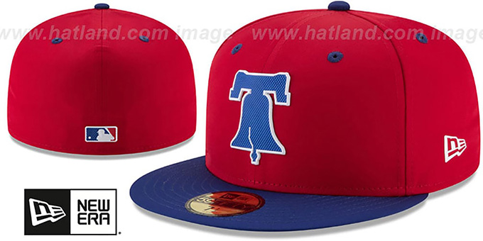 Phillies '2018 PROLIGHT-BP' Red-Royal Fitted Hat by New Era