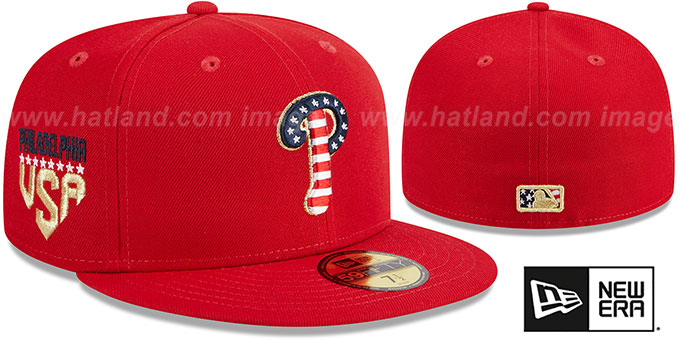 Phillies 2023 'JULY 4TH STARS N STRIPES' Fitted Hat by New Era