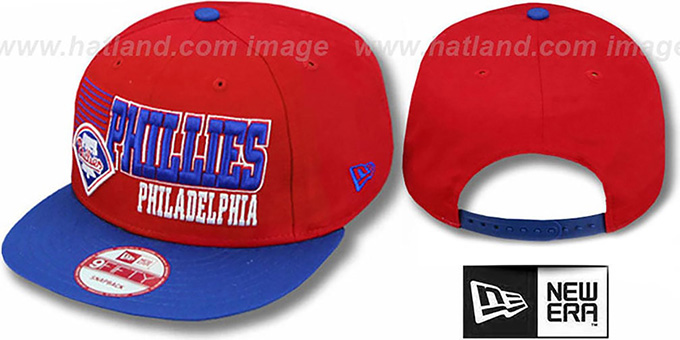 Phillies '2T BORDERLINE SNAPBACK' Red-Royal Hat by New Era