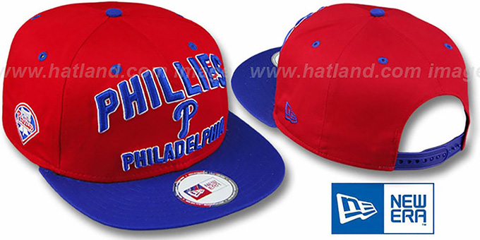 Phillies '2T PAYDIRT SNAPBACK' Red-Royal Adjustable Hat by New Era